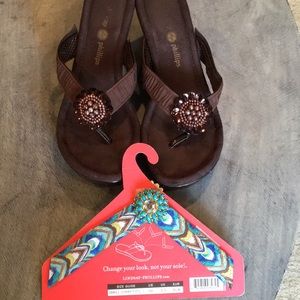 Lindsay Phillips fancy flip-flops w addl strap